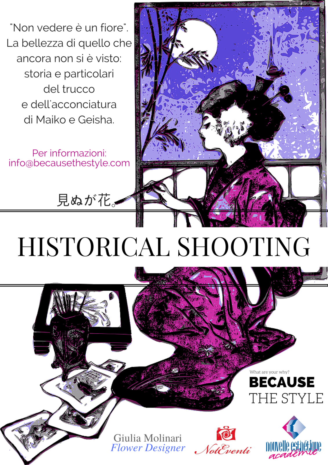 Geisha Historical Shooting - MakeUp & Hairstyle Nouvelle Esthetique Academie; photo Michele Carnimeo Fotografo - Copyright Nouvelle EstHètique Académie All Rights Reserved